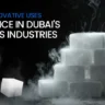Stacked blocks of dry ice emitting fog.