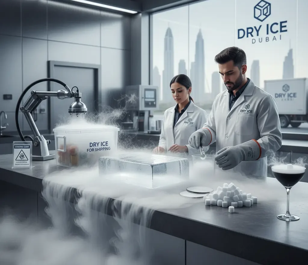 dry ice lab dubai shipping preparation