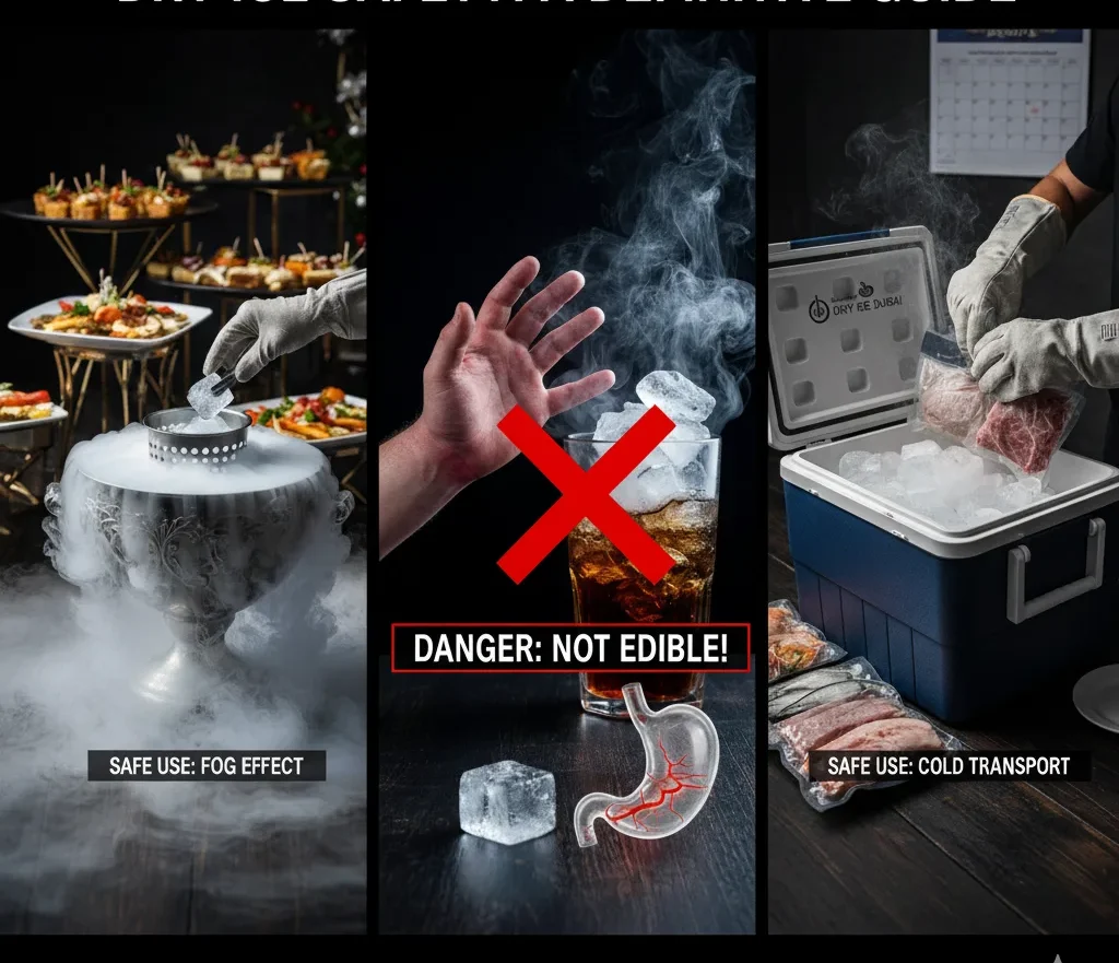 dry ice safety guide not edible safe uses dubai