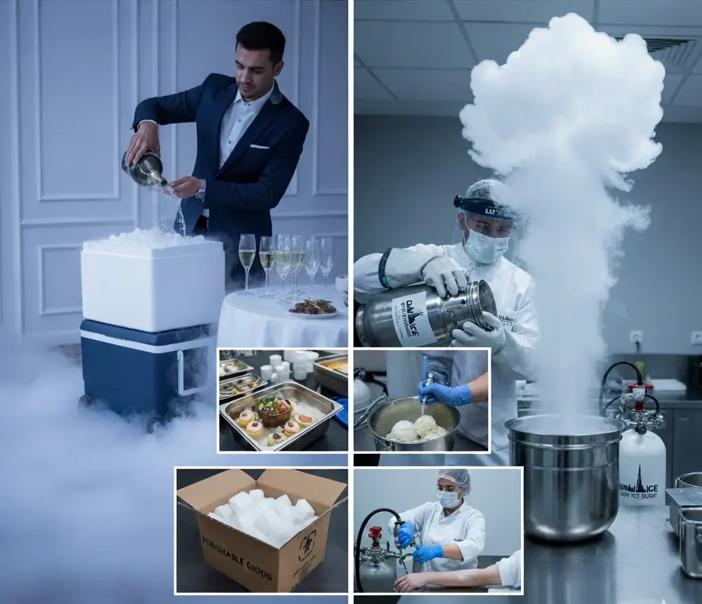dry ice vs liquid nitrogen uses safety